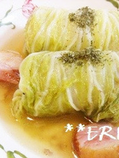 ロール白菜♥コンソメスープ~♪♪-レシピのメイン写真