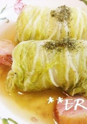ロール白菜♥コンソメスープ～♪♪-レシピのメイン写真