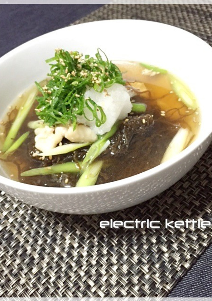 もずくで「鶏おろし蕎麦（風）」-レシピのメイン写真