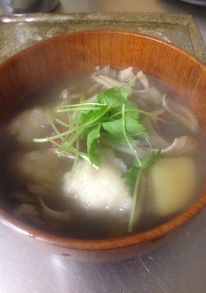 山の芋団子の煮物-レシピのメイン写真