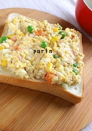 シーチキンとゆで卵の具沢山トースト-レシピのメイン写真