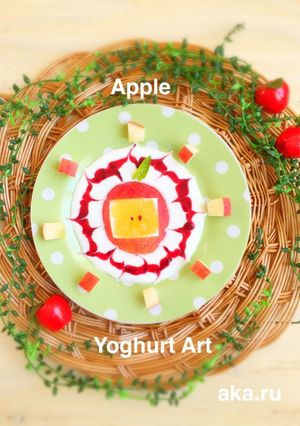 簡単♪Apple♡ヨーグルトアート-レシピのメイン写真