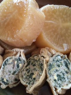大根と油揚げの肉詰め煮物-レシピのメイン写真