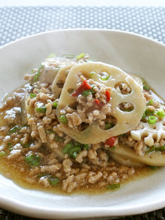 レンジで♪れんこんとひき肉の中華とろみ煮-レシピのメイン写真