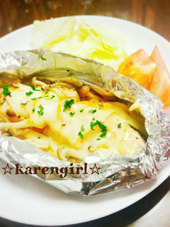 ☆鮭ときのこのみそクリームホイル焼き☆-レシピのメイン写真