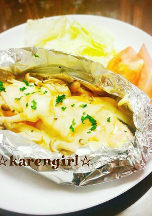 ☆鮭ときのこのみそクリームホイル焼き☆-レシピのメイン写真