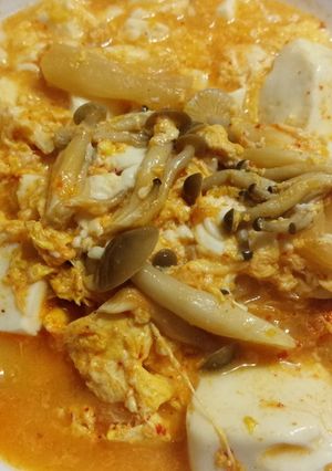 簡単！キムチ豆腐の卵とじ　ダイエットにも-レシピのメイン写真