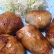 鶏皮餃子ー♪ 余り物同士だけど♡