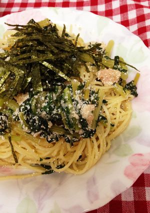 大根葉と明太子マヨパスタ(*^^*)-レシピのメイン写真