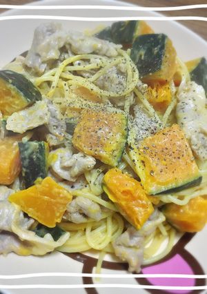 かぼちゃのクリームパスタ風 ＊-レシピのメイン写真