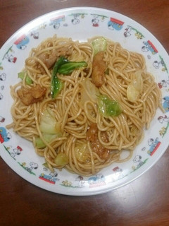 広島のお好み焼きそば イカ天入り-レシピのメイン写真