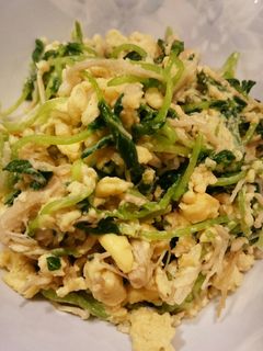簡単☆豆苗とえのきの卵とじ♪-レシピのメイン写真