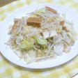 節約?もやし×キャベツ×厚揚げの炒めもの