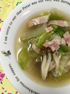 白菜・しめじ・ベーコンのあっさりスープ♬-レシピのメイン写真