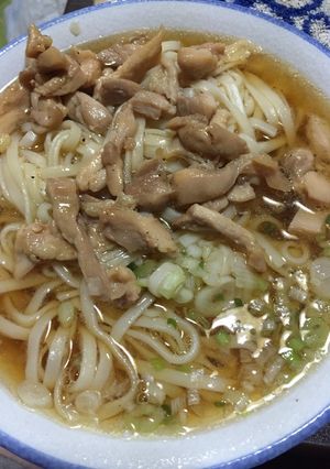 鶏もも肉で肉うどん-レシピのメイン写真