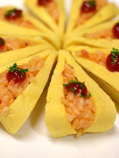 卵焼きオムライスケーキ☆パーティーにも-レシピのメイン写真