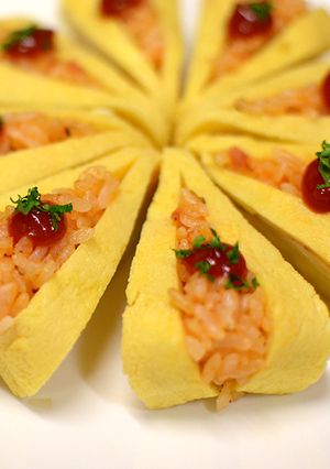 卵焼きオムライスケーキ☆パーティーにも-レシピのメイン写真