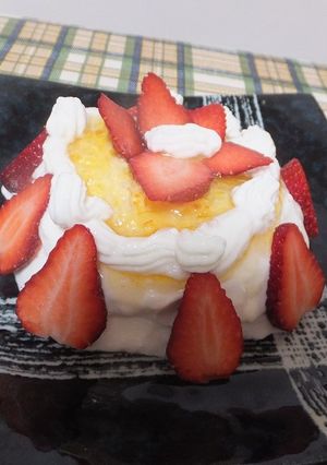 水切ヨーグルトでケーキ-レシピのメイン写真