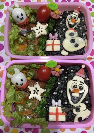 オラフ クリスマスバージョン キャラ弁-レシピのメイン写真