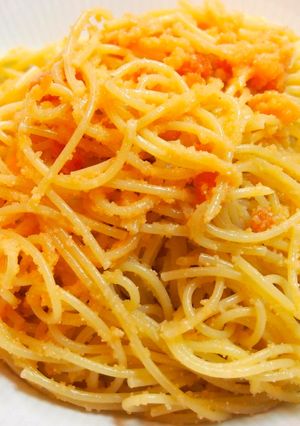 無凍結たらこで作るおつまみパスタ　-レシピのメイン写真