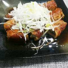 蓮根肉巻き♪ごっそり長ネギ乗せ！レンコン-レシピのメイン写真