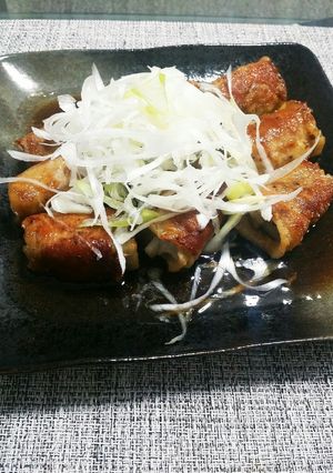 蓮根肉巻き♪ごっそり長ネギ乗せ！レンコン-レシピのメイン写真