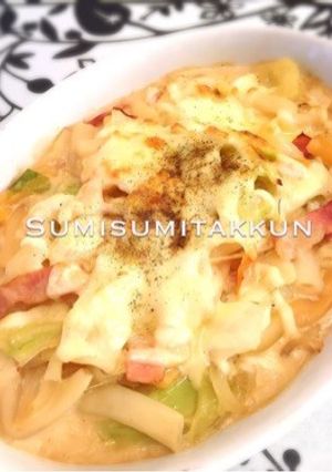 コンニャクマカロニでヘルシーグラタン♪-レシピのメイン写真