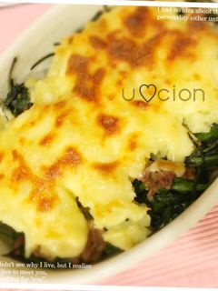 ほうれん草とひき肉deポテトグラタン!-レシピのメイン写真