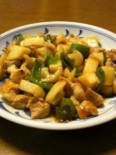 鶏と蓮根と長芋の中華炒め-レシピのメイン写真