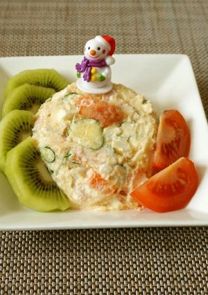 明太ポテトサラダ〜Xmas編-レシピのメイン写真