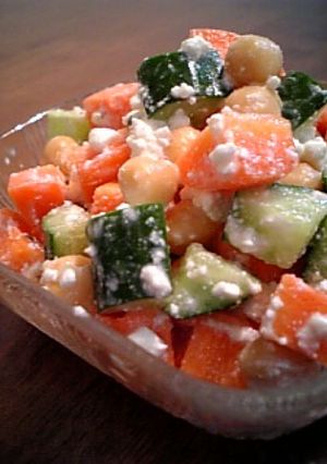 ひよこ豆とカッテージチーズのコロ②サラダ-レシピのメイン写真