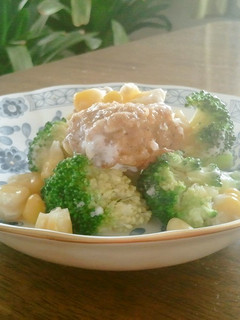 ブロッコリーと鶏のからあげの温かいサラダ-レシピのメイン写真