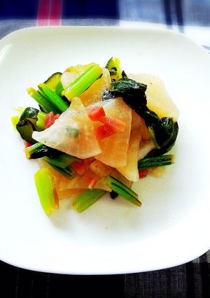 冬野菜の梅肉和え-レシピのメイン写真