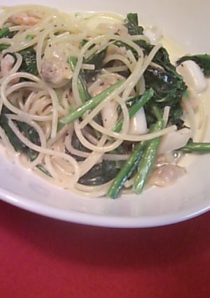 ほうれんそうのクリームパスタ♪-レシピのメイン写真