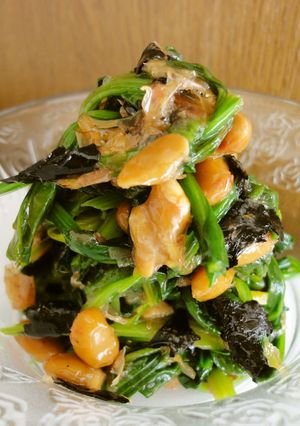 簡単☆ほうれん草と納豆の海苔和え-レシピのメイン写真