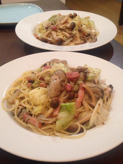 牡蠣とキャベツのオイルパスタ-レシピのメイン写真