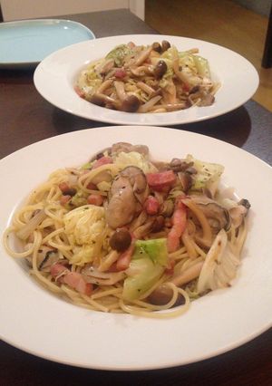 牡蠣とキャベツのオイルパスタ-レシピのメイン写真