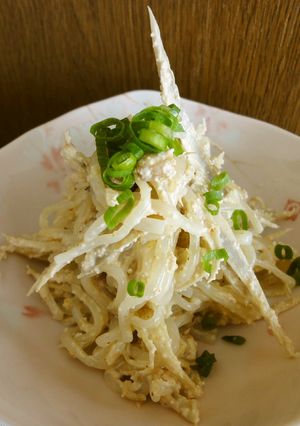 糸こんにゃくと牛蒡の明太マヨソテー-レシピのメイン写真