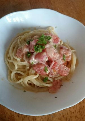 ベーコントマトのクリームパスタ-レシピのメイン写真
