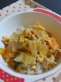 大人取り分け汁だく親子丼★離乳食完了期~-レシピのメイン写真