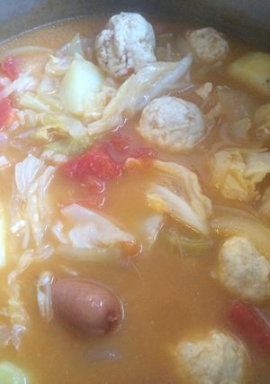 トマト鶏ウインナー鍋-レシピのメイン写真