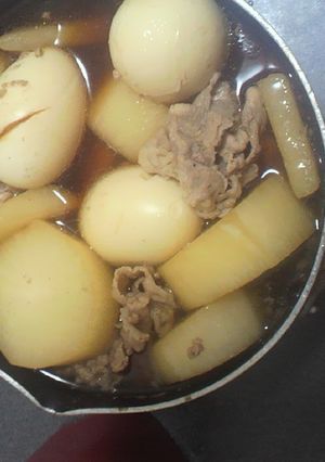 大根そぼろ　煮卵カレーシチュー用肉で・・-レシピのメイン写真
