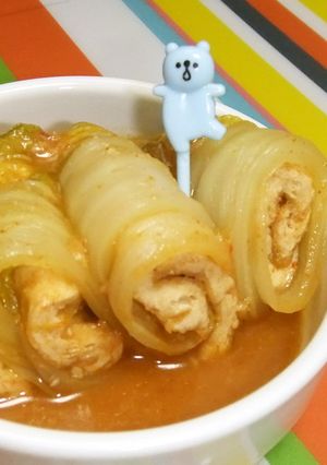 白菜と油揚げのピリ辛ロール-レシピのメイン写真