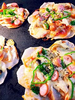ホットプレートで長いもピザ-レシピのメイン写真