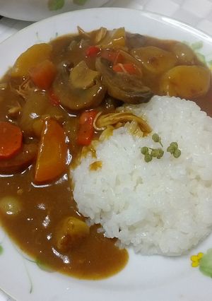 ロティサリチキン&マッシュルームカレー-レシピのメイン写真