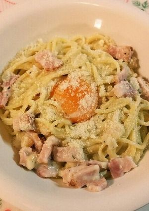 粉末ポタージュで☆濃厚カルボナーラ-レシピのメイン写真