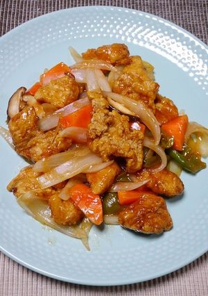 簡単!サクサク鶏ムネ肉の酢豚風-レシピのメイン写真