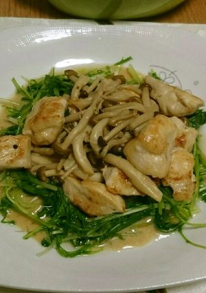 鶏むね肉としめじのオイマヨ炒め☆-レシピのメイン写真