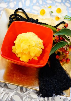 【焼き芋】と林檎で【林檎きんとん】-レシピのメイン写真