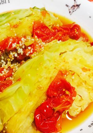 超簡単！トマトのうまだしキャベツ煮-レシピのメイン写真